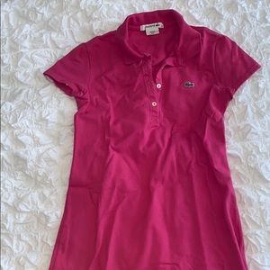 Pink Lacoste Collared Dress